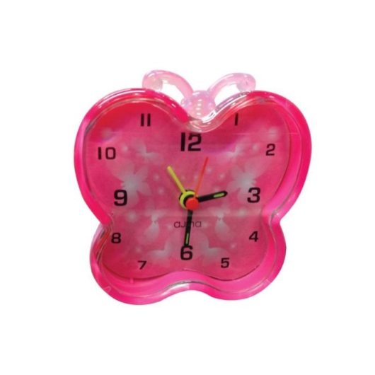 RFL  BUTTERFLY TABLE CLOCK-SMALL PINK