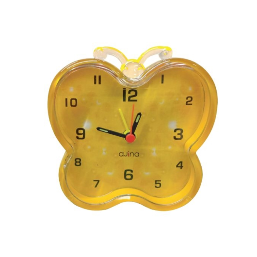 RFL  BUTTERFLY TABLE CLOCK SMALL YELLOW 838608