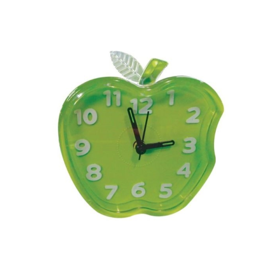 RFL  APPLE TABLE CLOCK -SMALL GREEN DIGIT WHITE 838602