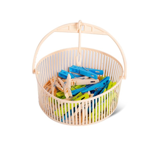 CLIP BASKET (SINGLE) WITH 18 PCS CLIP ASSORTED 