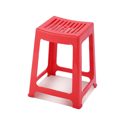 TIMBER STOOL HIGH RED