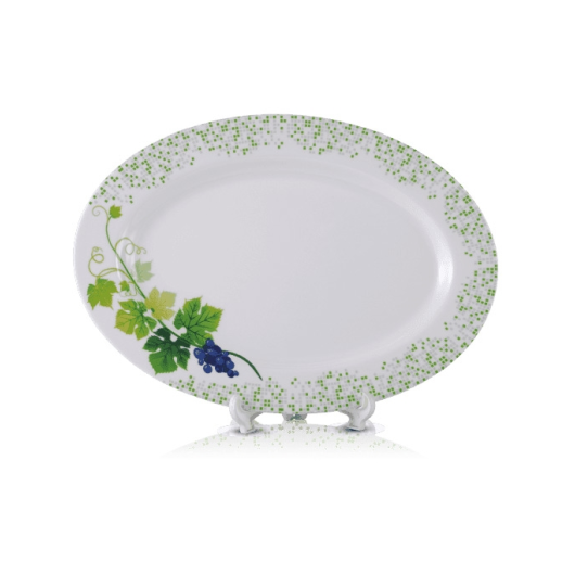 ITALIANO 16" DECORATOR DISH SNOWDROP