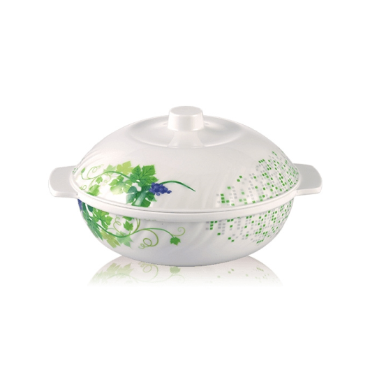 ITALIANO  7.5" CRAZY CLASSIC BOWL WITH LID SNOWDROP