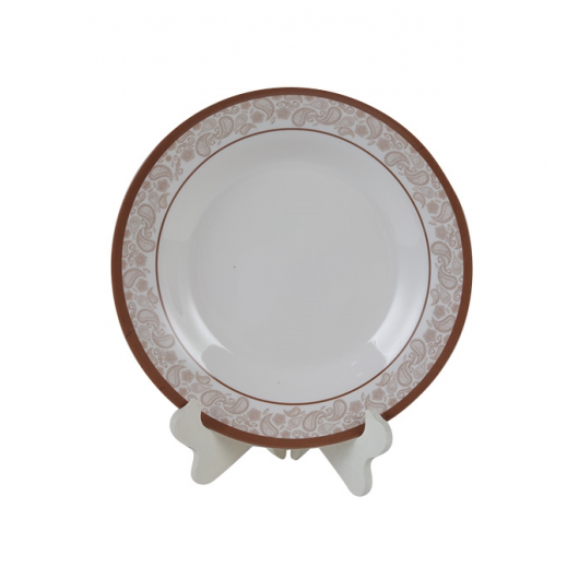 8" MEAT PLATE -GOLDEN LEAF