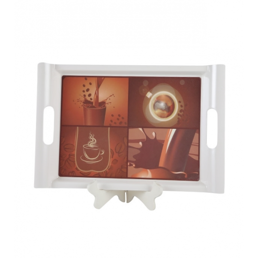 16" RTG HANDLE TRAY -GOOD MORNING
