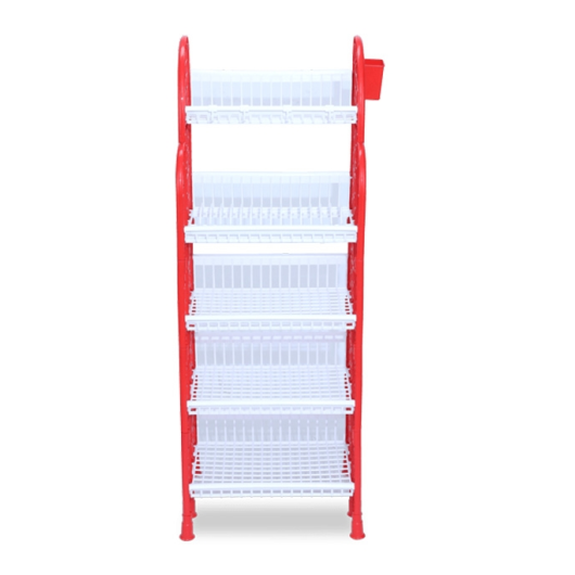 POPULAR DELUXE RACK 5 STEP - RED & WHITE