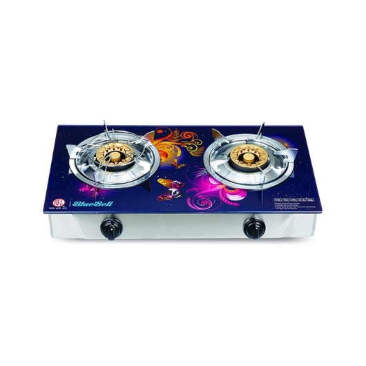 DOUBLE GLASS LPG GAS STOVE BLUEBELL