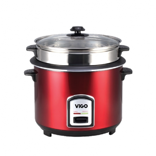 Home Appliance Rice Cooker ViGO Rice Cooker 1.8 L Red Two Pot