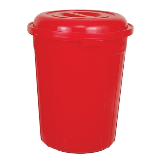 DRUM BUCKET WITH LID 60 LITERS RED