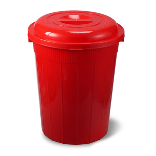 DRUM BUCKET WITH LID 50 LITERS RED
